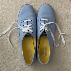 Keds light blue slip ons